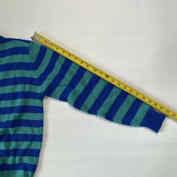 Vintage Striped Sweater Large Fits S/M Retro Sun Rise - Picture 5 of 9